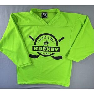 Vintage 90's K1 Dallas Stars Hockey Camp Jersey Neon Green Men's Medium‎
